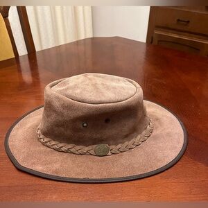 Australian Suede Slouch Outback Bush Hat Unisex XL Vintage